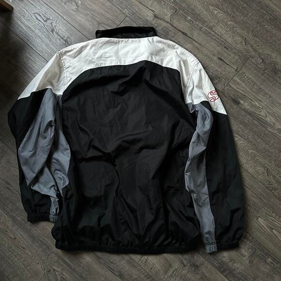 Vintage Retro Oakland Raiders NFL Windbreaker Zip Up Jacket - Picture 7 of 8